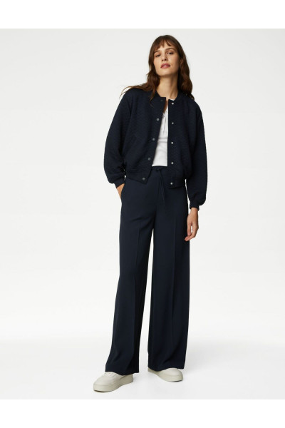 Regular Fit Örme Kapitone Bomber Ceket Regular Fit Örme Kapitone Bomber Ceket