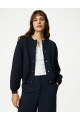 Regular Fit Örme Kapitone Bomber Ceket Regular Fit Örme Kapitone Bomber Ceket