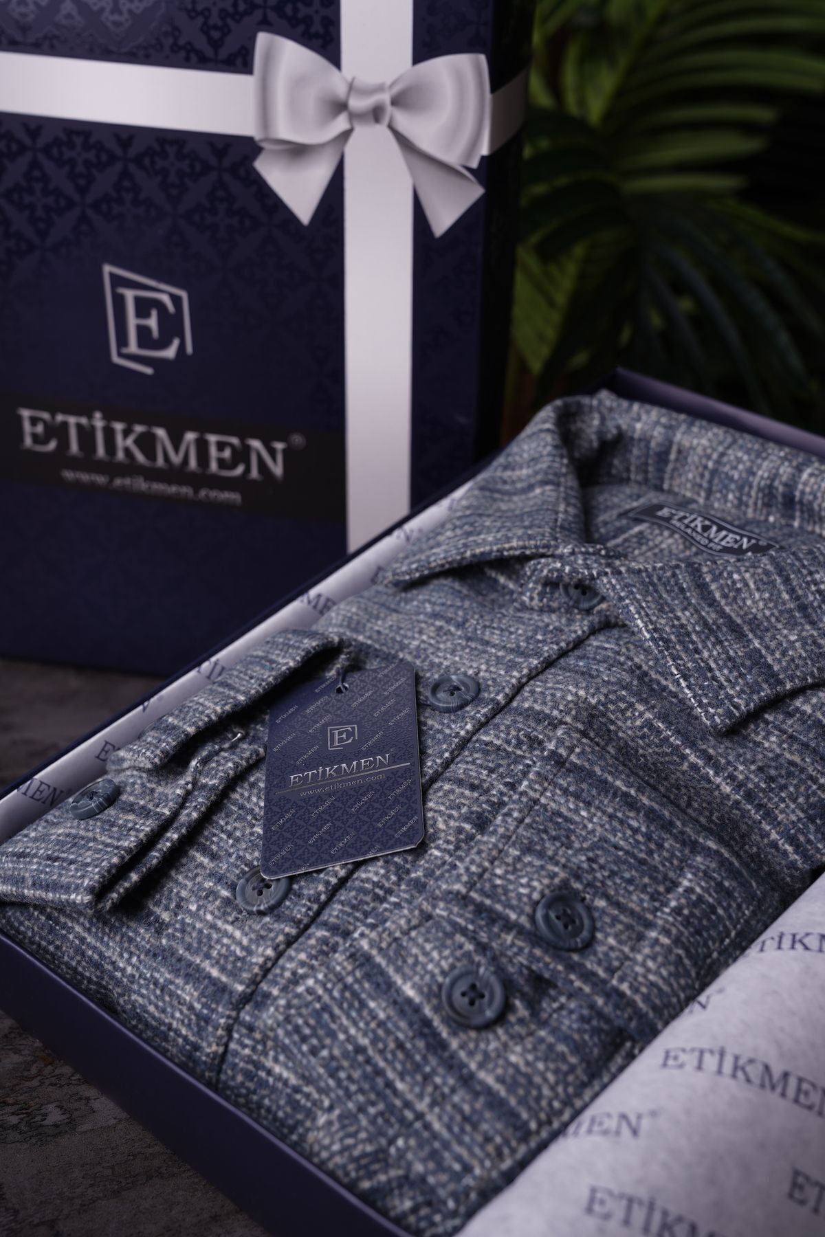 Lacivert Hasır Desenli Oduncu Oversize Kutulu Erkek Gömlek Lacivert Hasır Desenli Oduncu Oversize Kutulu Erkek Gömlek