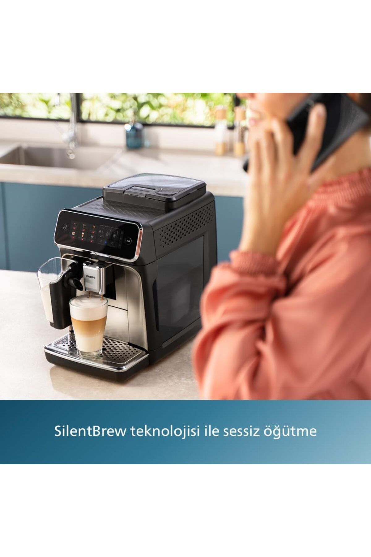 LatteGo Espresso Makinesi, 3300 Serisi, SilentBrew Teknolojisi, 1 Kg Çekirdek Kahve Hediye LatteGo Espresso Makinesi, 3300 Serisi, SilentBrew Teknolojisi, 1 Kg Çekirdek Kahve Hediye
