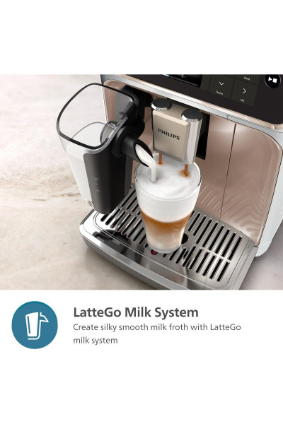 LatteGo Espresso Makinesi, 5500 Serisi, SilentBrew Teknolojisi, 1 Kg Çekirdek Kahve HEDİYE LatteGo Espresso Makinesi, 5500 Serisi, SilentBrew Teknolojisi, 1 Kg Çekirdek Kahve HEDİYE