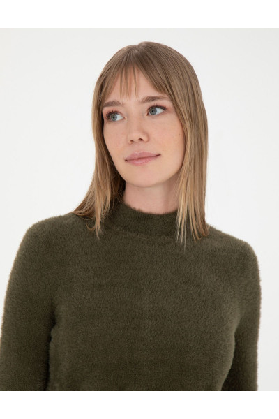 Kahverengi Crop Top Kazak 50276229-VR238 Kahverengi Crop Top Kazak 50276229-VR238
