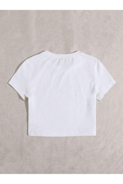 Kadın Y2K I'm Literally Just A Girl Baskılı Crop Tshirt Kadın Y2K I'm Literally Just A Girl Baskılı Crop Tshirt