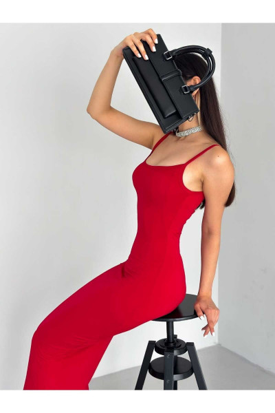 Kadın Uzun Sandy Ip Askılı Elbise Kadın Uzun Sandy Ip Askılı Elbise