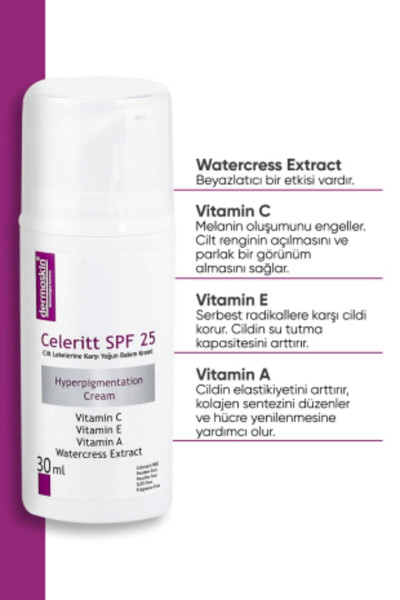 Lekeli Ciltler ve Cilt Beyazlamasında Kullanıma Uygun Bakım Kremi 30 ml Lekeli Ciltler ve Cilt Beyazlamasında Kullanıma Uygun Bakım Kremi 30 ml