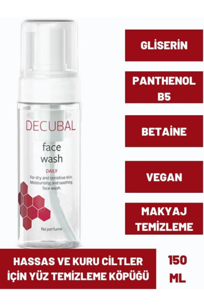 Face Wash Hassas ve Kuru Ciltler için Yüz Temizleme Köpüğü 150 ML Face Wash Hassas ve Kuru Ciltler için Yüz Temizleme Köpüğü 150 ML