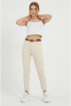 Kemerli Mom Jeans Bej Kemerli Mom Jeans Bej