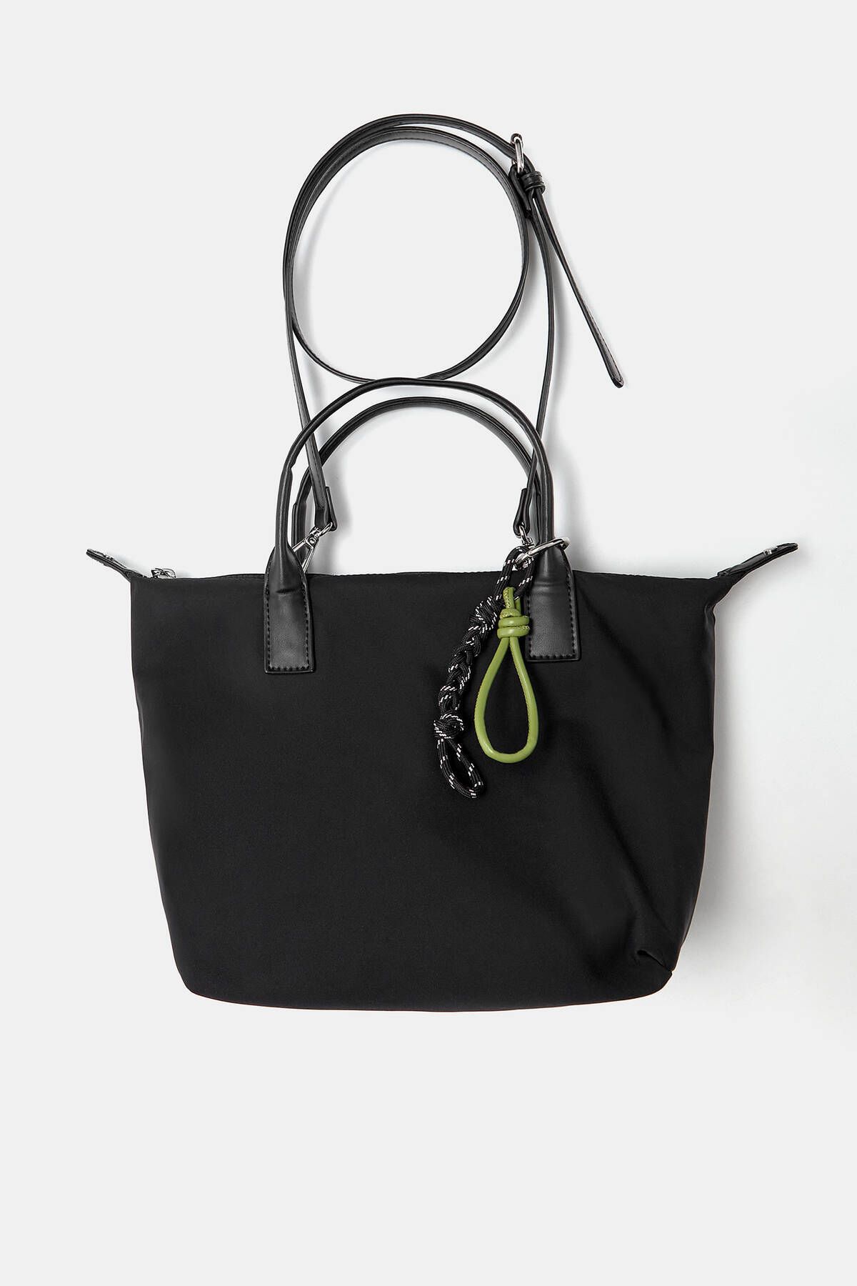Süslemeli naylon mini tote çanta Süslemeli naylon mini tote çanta