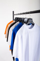 Unisex Beyaz Basic Bisiklet Yaka Oversize Tişört