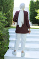 Şerit Detaylı Tunik 954 - Kahve Şerit Detaylı Tunik 954 - Kahve
