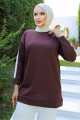 Şerit Detaylı Tunik 954 - Kahve Şerit Detaylı Tunik 954 - Kahve
