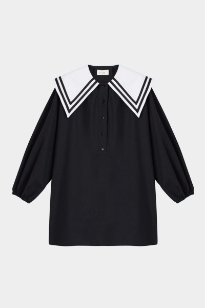 Yakalı Poplin Tunik Yakalı Poplin Tunik
