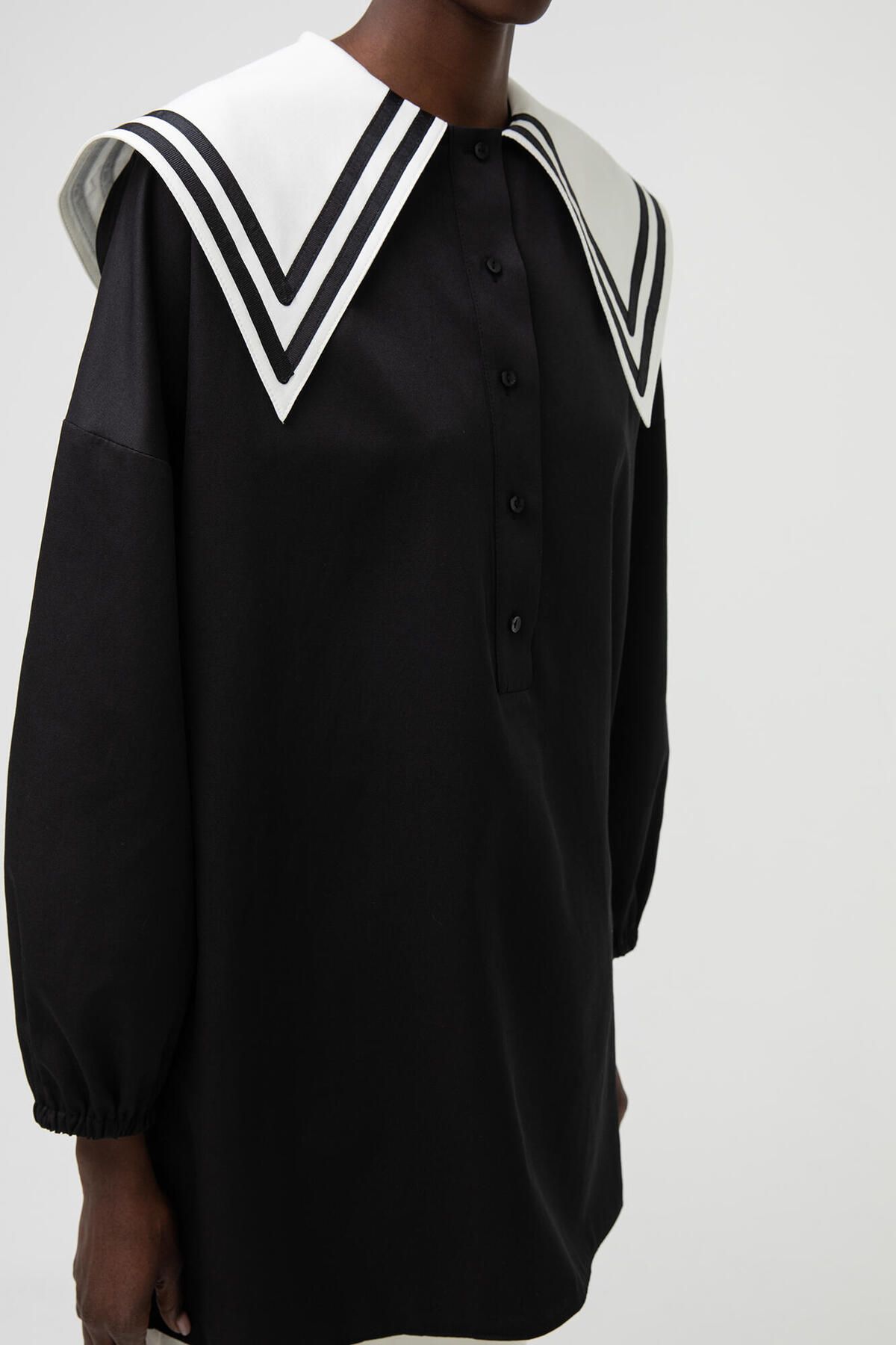 Yakalı Poplin Tunik Yakalı Poplin Tunik
