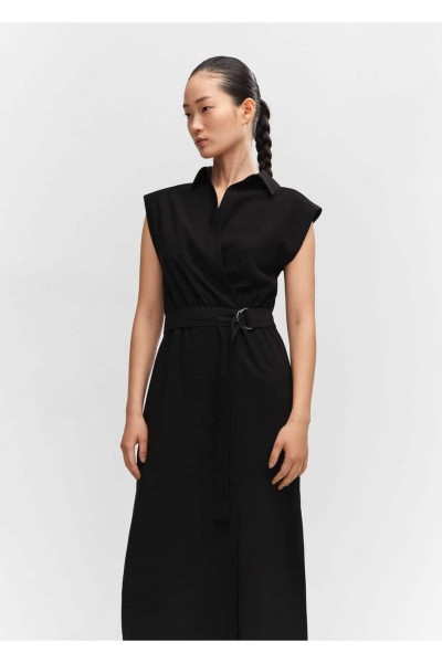 Kemerli gömlek elbise