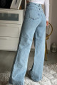 Queen Power Likralı Kadın Açık Mavi Kar Yıkama Yüksek Bel Salaş Paça Denim Kot Pantolon Lvk-001040a Queen Power Likralı Kadın Açık Mavi Kar Yıkama Yüksek Bel Salaş Paça Denim Kot Pantolon Lvk-001040a