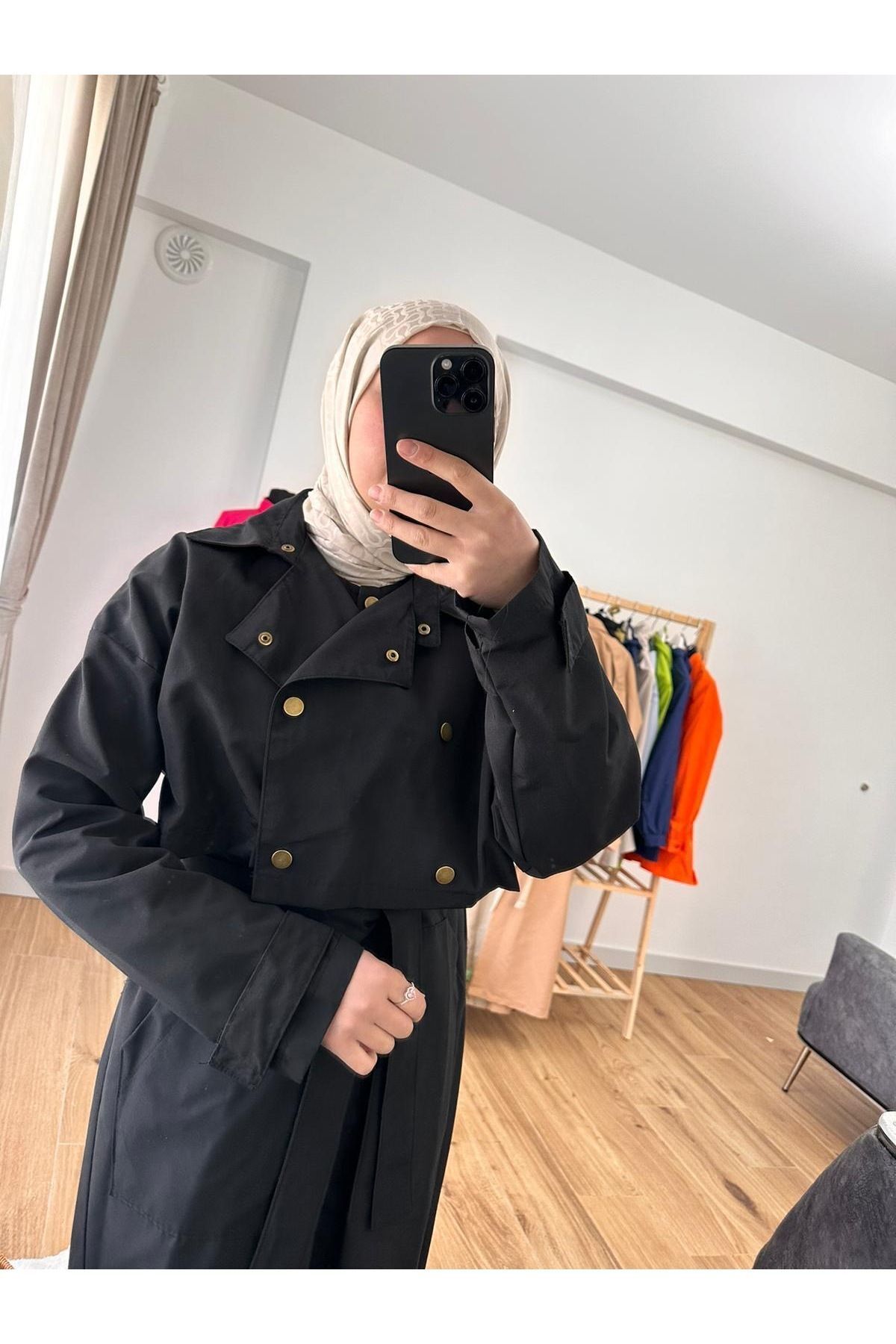 Yelekli ikili trençkot Yelekli ikili trençkot