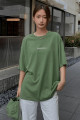 Spectacular Açık Yeşil Oversize Salas Boyfriend Kadın T-shirt Spectacular Açık Yeşil Oversize Salas Boyfriend Kadın T-shirt