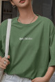 Spectacular Açık Yeşil Oversize Salas Boyfriend Kadın T-shirt Spectacular Açık Yeşil Oversize Salas Boyfriend Kadın T-shirt
