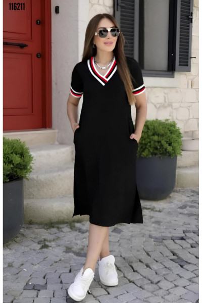 Kadın Ribana Detay Midi Elbise Kadın Ribana Detay Midi Elbise