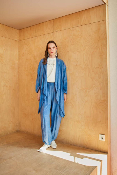 Şal Yaka Keten Takım