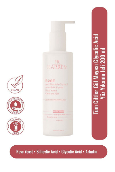 Rose Series Tüm Ciltler Gül Mayası Glycolic Acid Hassas Yüz Yıkama Jeli 200 Ml Rose Series Tüm Ciltler Gül Mayası Glycolic Acid Hassas Yüz Yıkama Jeli 200 Ml