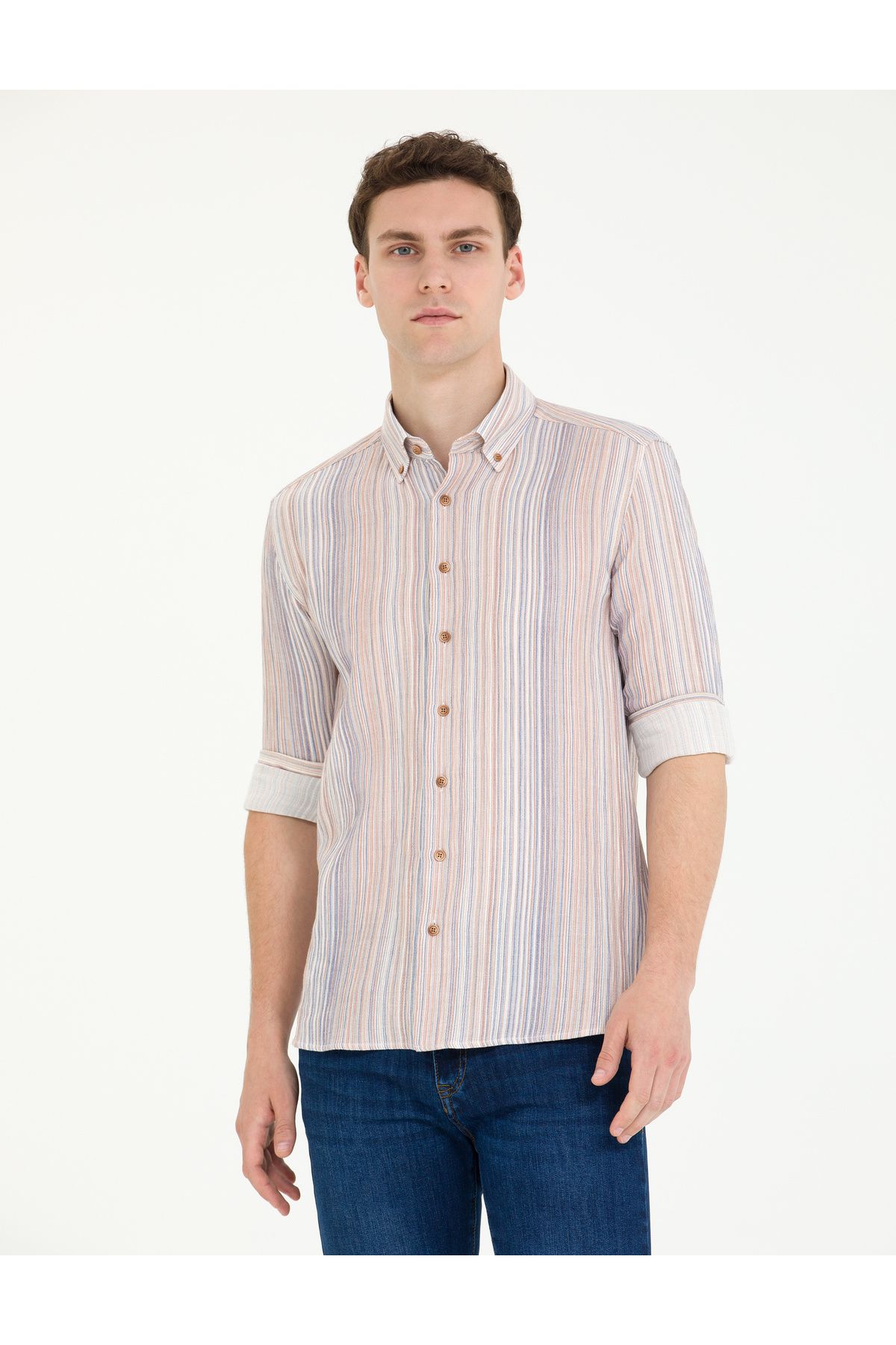 Lacivert Regular Fit Uzun Kollu Gömlek 50264949-vr033 Lacivert Regular Fit Uzun Kollu Gömlek 50264949-vr033