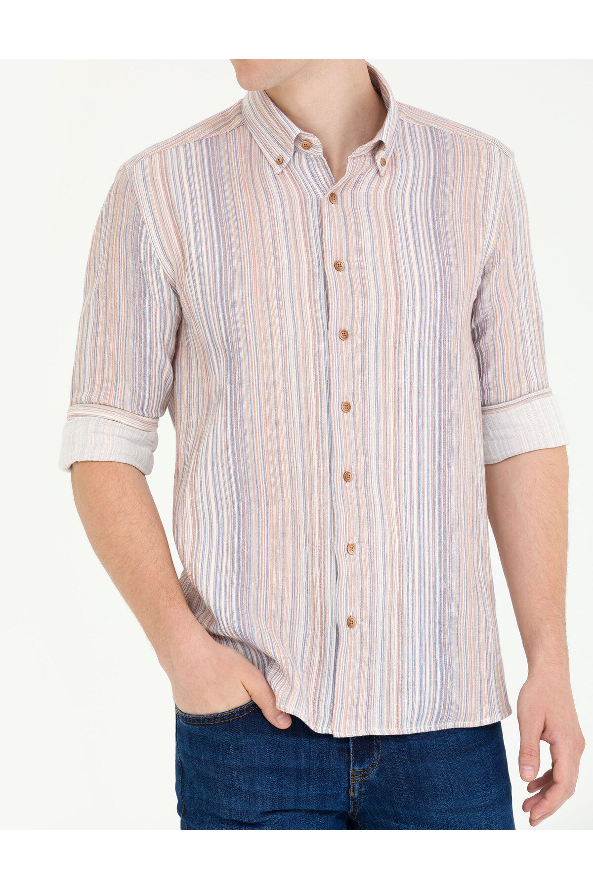 Lacivert Regular Fit Uzun Kollu Gömlek 50264949-vr033 Lacivert Regular Fit Uzun Kollu Gömlek 50264949-vr033