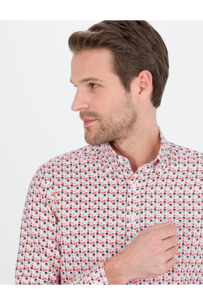 Nar Çiçeği Slim Fit Uzun Kollu Gömlek 50264910-vr039 Nar Çiçeği Slim Fit Uzun Kollu Gömlek 50264910-vr039