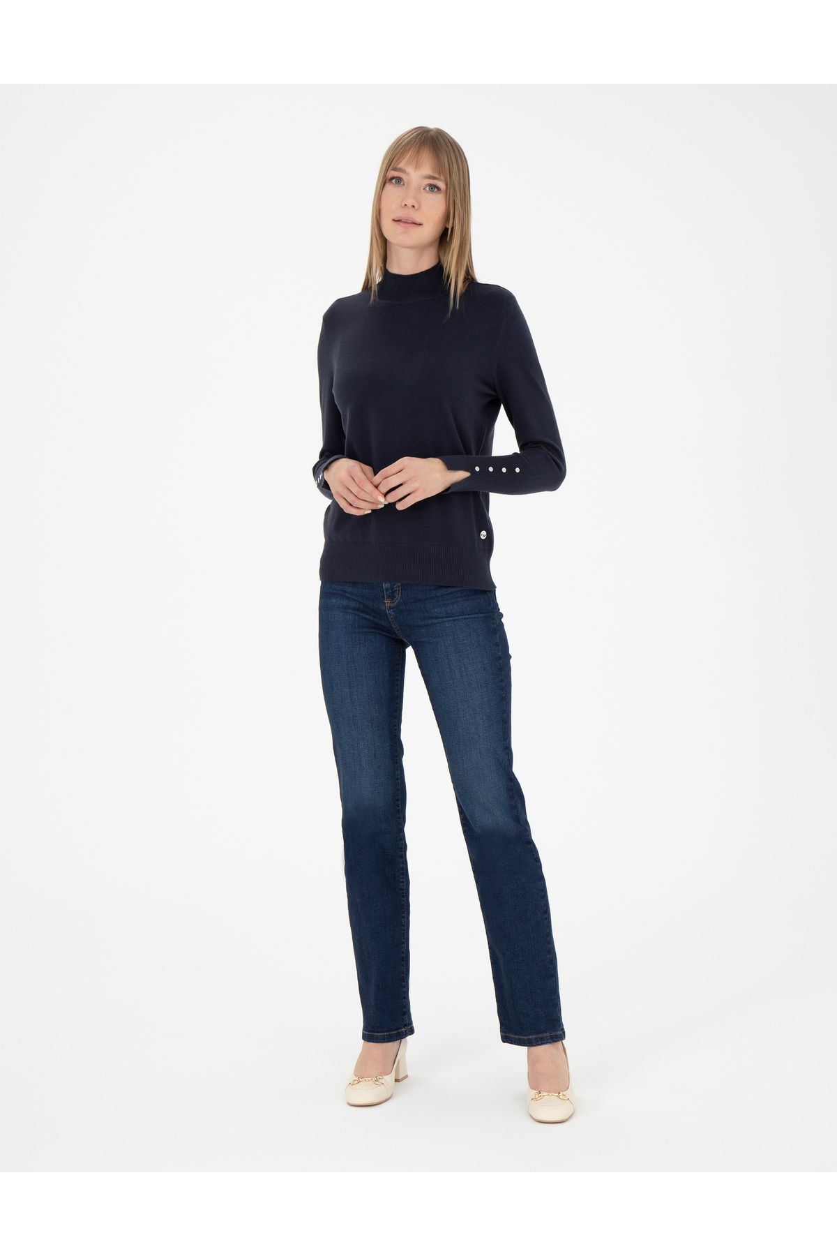 Lacivert Slim Fit Kazak 50278031-VR033 Lacivert Slim Fit Kazak 50278031-VR033