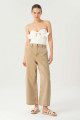 Weslie Camel Rengi Yüksek Bel Patı Fermuarlı Yandan Cepli Cropped Wideleg Jean Pantolon C 4530-107 Weslie Camel Rengi Yüksek Bel Patı Fermuarlı Yandan Cepli Cropped Wideleg Jean Pantolon C 4530-107