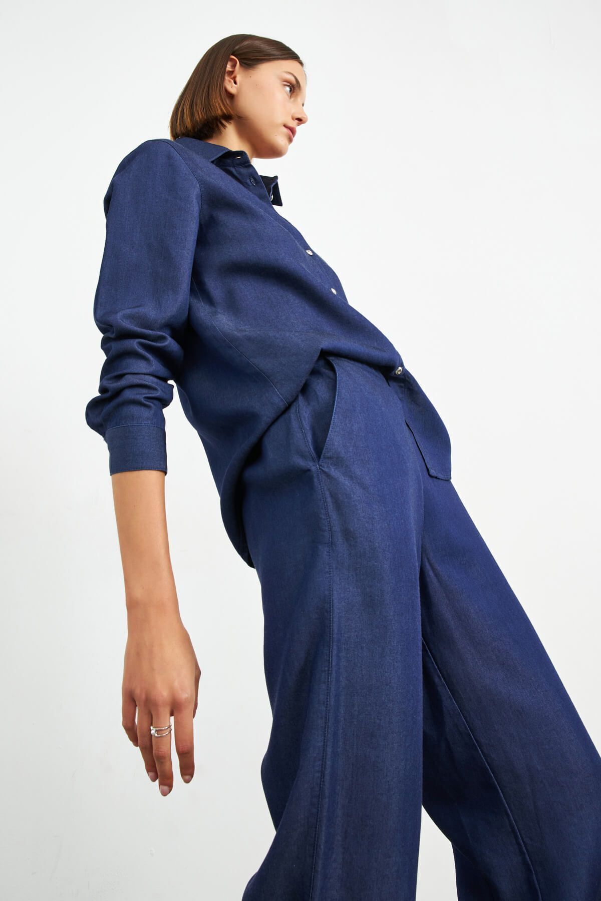 Lacivert Kot Gömlek Lacivert Kot Gömlek