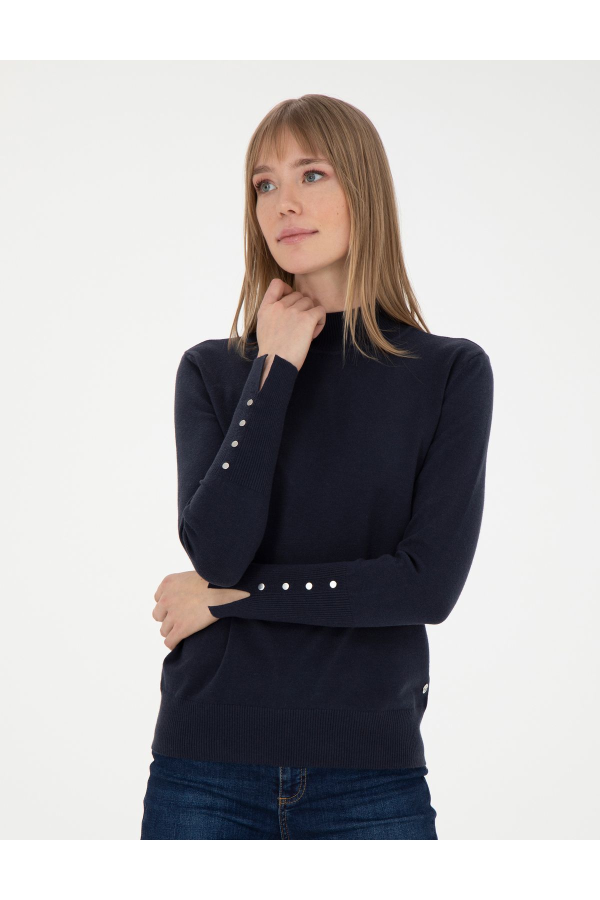 Lacivert Slim Fit Kazak 50278031-VR033 Lacivert Slim Fit Kazak 50278031-VR033