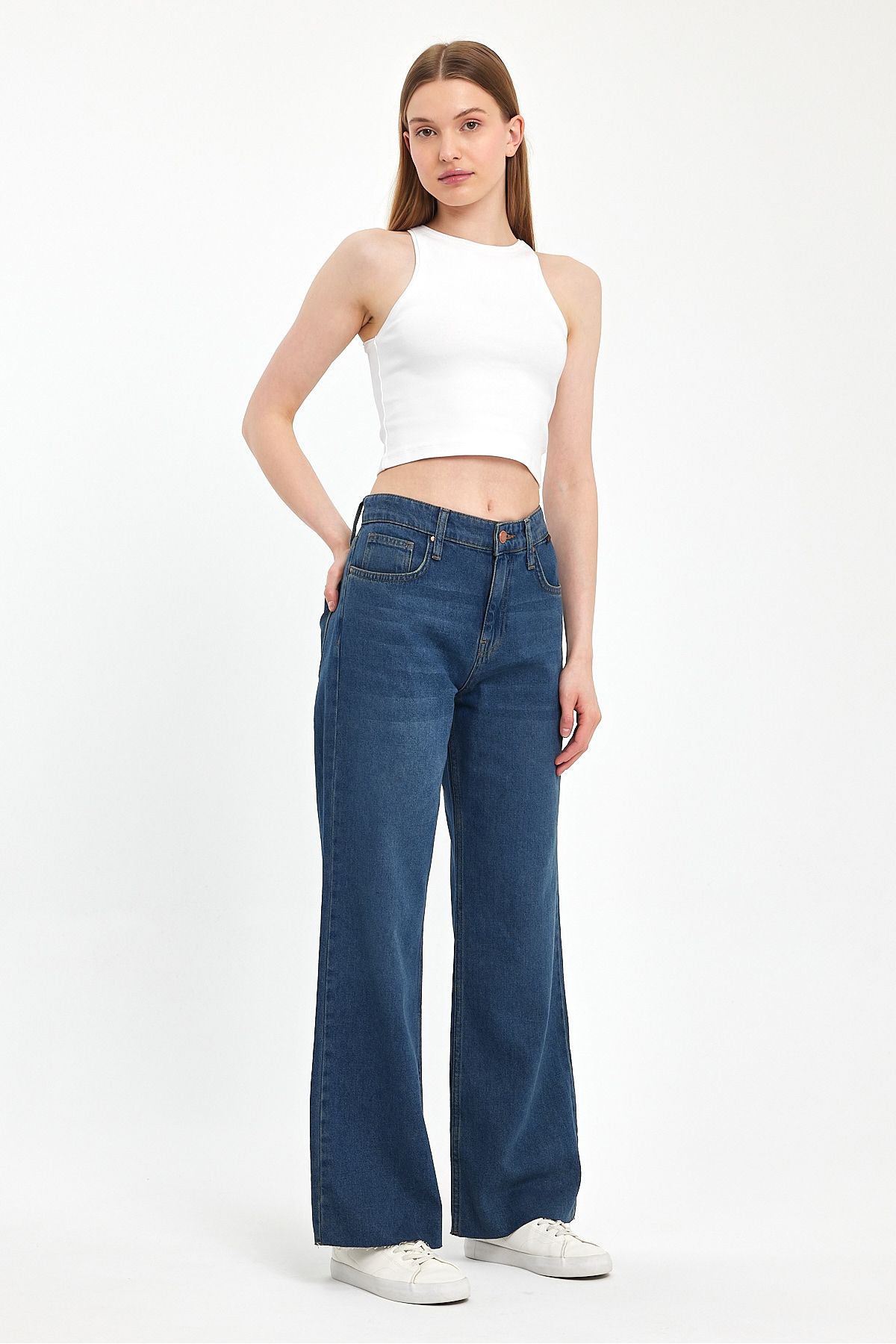 VICTORIA 010 Wıde Leg Fıt Denim Pantolon 0915 VICTORIA 010 Wıde Leg Fıt Denim Pantolon 0915