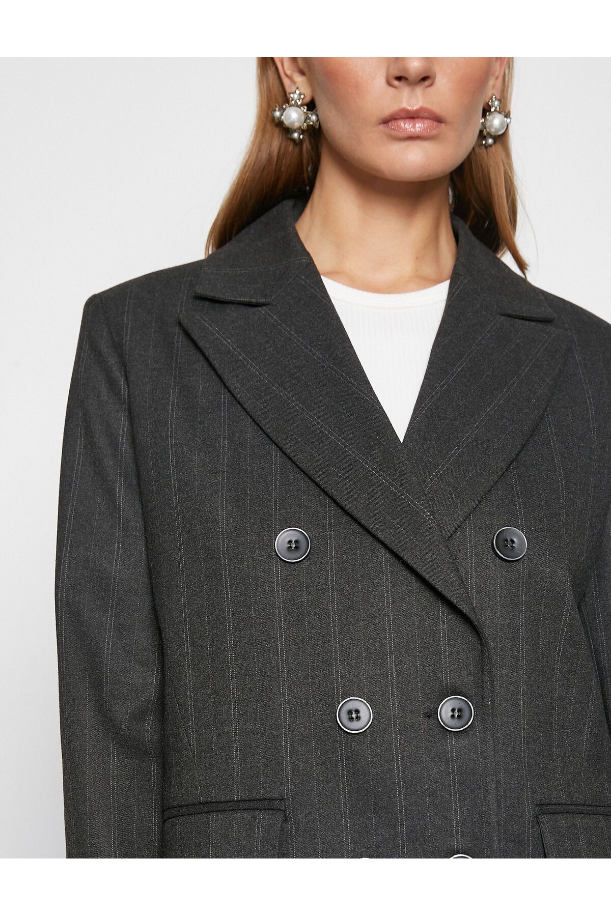 Melis Ağazat X - Oversize Kruvaze Blazer Ceket Melis Ağazat X - Oversize Kruvaze Blazer Ceket
