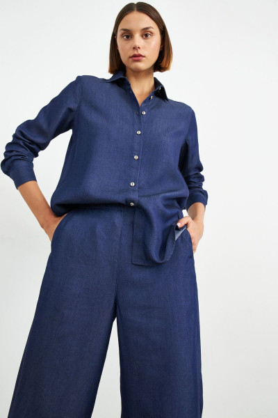 Lacivert Kot Gömlek