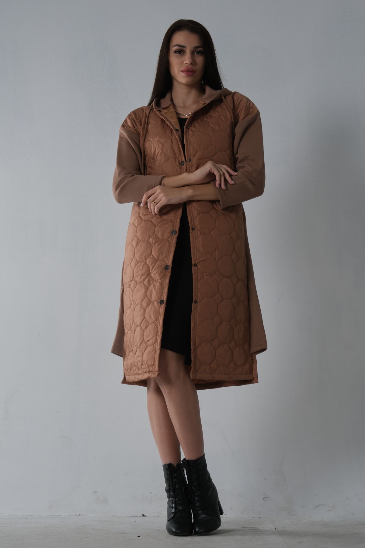 Kapüşonşu Kapitone Mont Camel 4204780 Kapüşonşu Kapitone Mont Camel 4204780