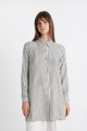 Regular Fit Gömlek Yaka Çizgili Uzun Kollu Tunik D4409AX24HS