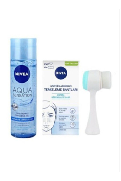Aqua Temizleme Jeli  T Bölgesi Bantı ve Yüz Temizleme Fırçası Aqua Temizleme Jeli  T Bölgesi Bantı ve Yüz Temizleme Fırçası