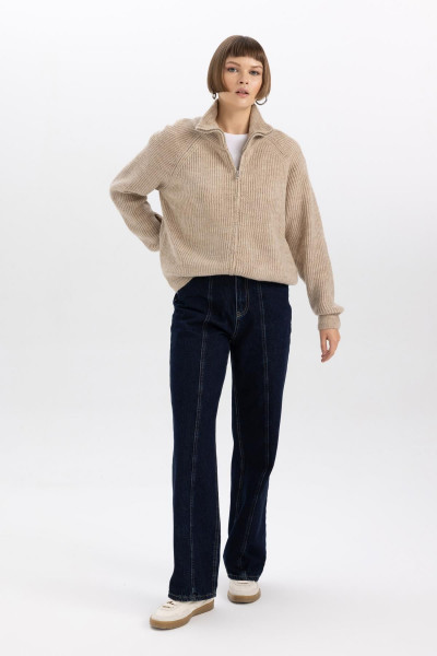 Regular Fit Fermuarlı Yaka Selanik Kumaş Hırka A7811ax23wn Regular Fit Fermuarlı Yaka Selanik Kumaş Hırka A7811ax23wn