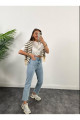Premium Kalite Paçası Kesik Toparlayıcı Likralı BoyFit Jean Premium Kalite Paçası Kesik Toparlayıcı Likralı BoyFit Jean