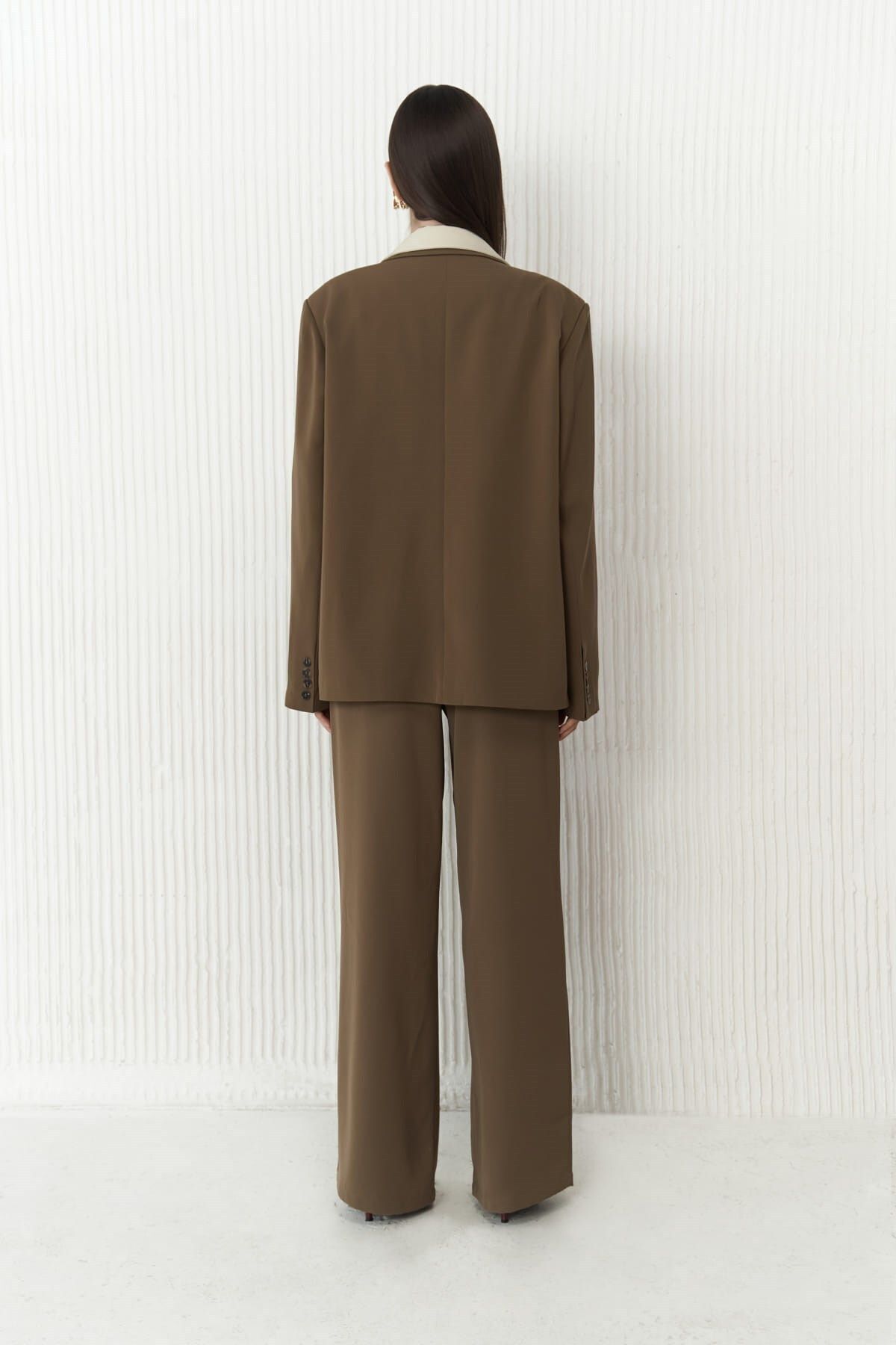 Mai Collection Elias Çift Yaka Detay Haki Blazer Mai Collection Elias Çift Yaka Detay Haki Blazer