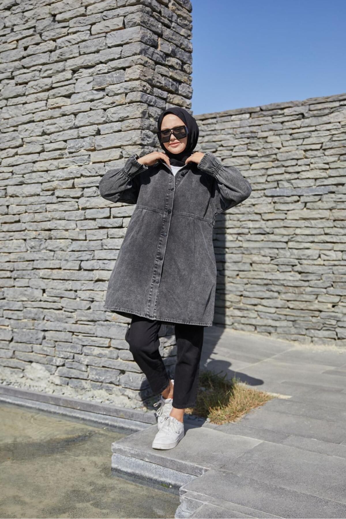 Kadın Oversize Kot Ceket Kadın Oversize Kot Ceket