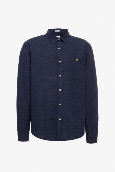 Relaxed Fit Geniş Kesim Lacivert Gömlek