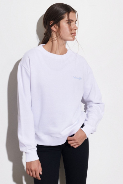 Loose Fit Rahat Kesim %100 Pamuk Bisiklet Yaka Beyaz Sweatshirt Loose Fit Rahat Kesim %100 Pamuk Bisiklet Yaka Beyaz Sweatshirt