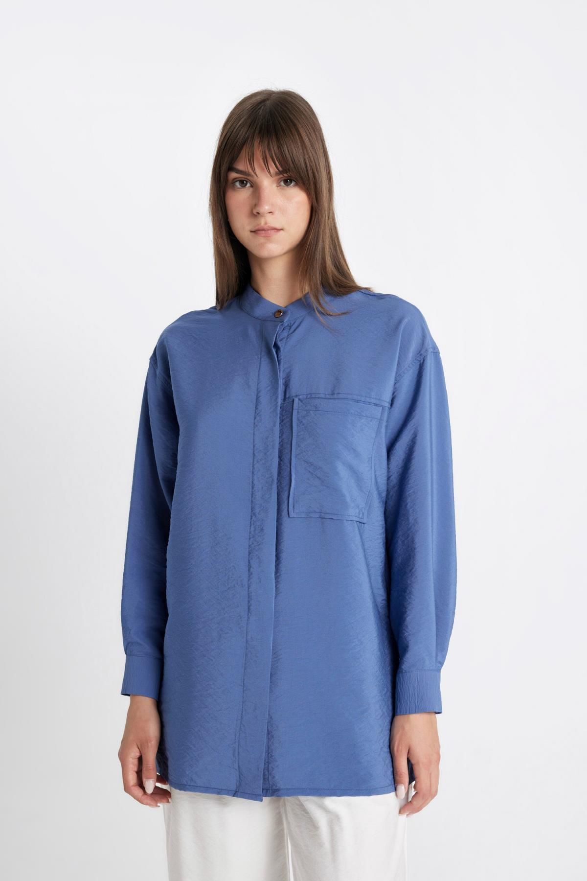 Relax Fit Uzun Kollu Gömlek Tunik D1434AX24HS Relax Fit Uzun Kollu Gömlek Tunik D1434AX24HS