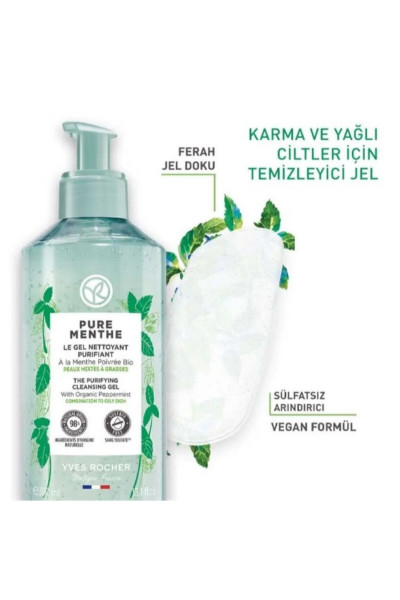 Yüz Yıkama Jeli - Karma ve Yağlı Cilt / Pure Menthe Gözenek Sıkılaştırıcı - Prebiyotik 390 ml Yüz Yıkama Jeli - Karma ve Yağlı Cilt / Pure Menthe Gözenek Sıkılaştırıcı - Prebiyotik 390 ml