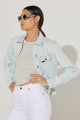 Trucker Regular Fit Normal Kesim Açık Mavi Jean Kot Ceket Trucker Regular Fit Normal Kesim Açık Mavi Jean Kot Ceket