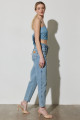 Mom Fit Yüksek Bel Dar Paça Vintage Cut Kadın Mavi Pamuklu Esnek Jean Kot Pantolon Mom Fit Yüksek Bel Dar Paça Vintage Cut Kadın Mavi Pamuklu Esnek Jean Kot Pantolon