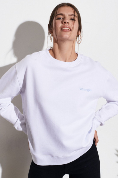Loose Fit Rahat Kesim %100 Pamuk Bisiklet Yaka Beyaz Sweatshirt Loose Fit Rahat Kesim %100 Pamuk Bisiklet Yaka Beyaz Sweatshirt