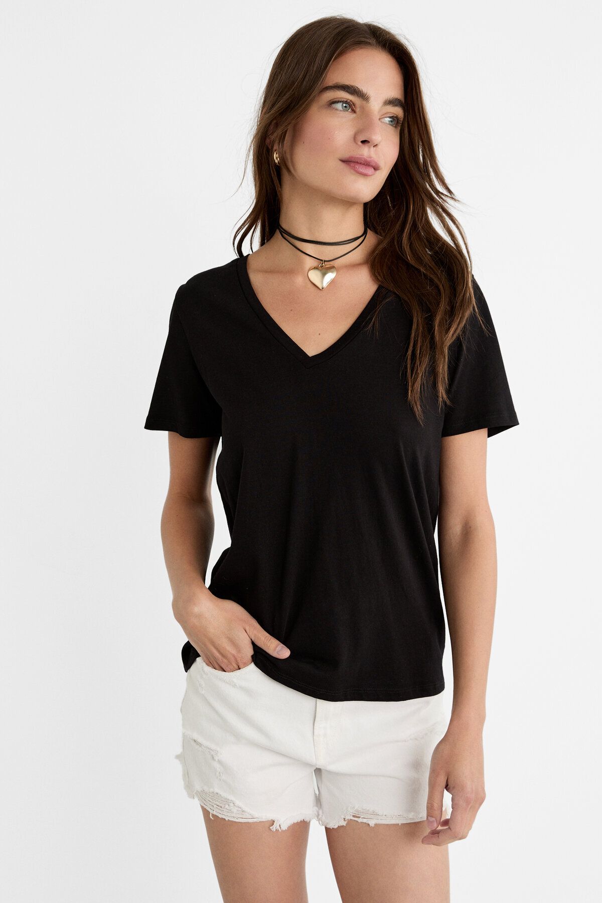 V Yaka Basic T-shirt V Yaka Basic T-shirt